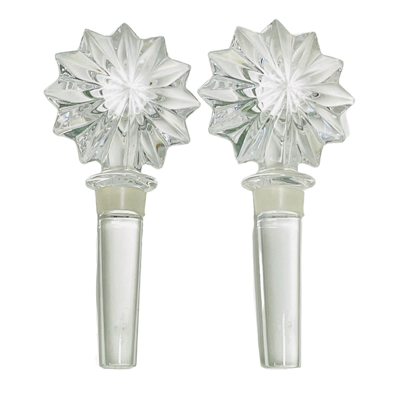 (2) Waterford Crystal Star of Erin 5" Wine Bottle Stoppers