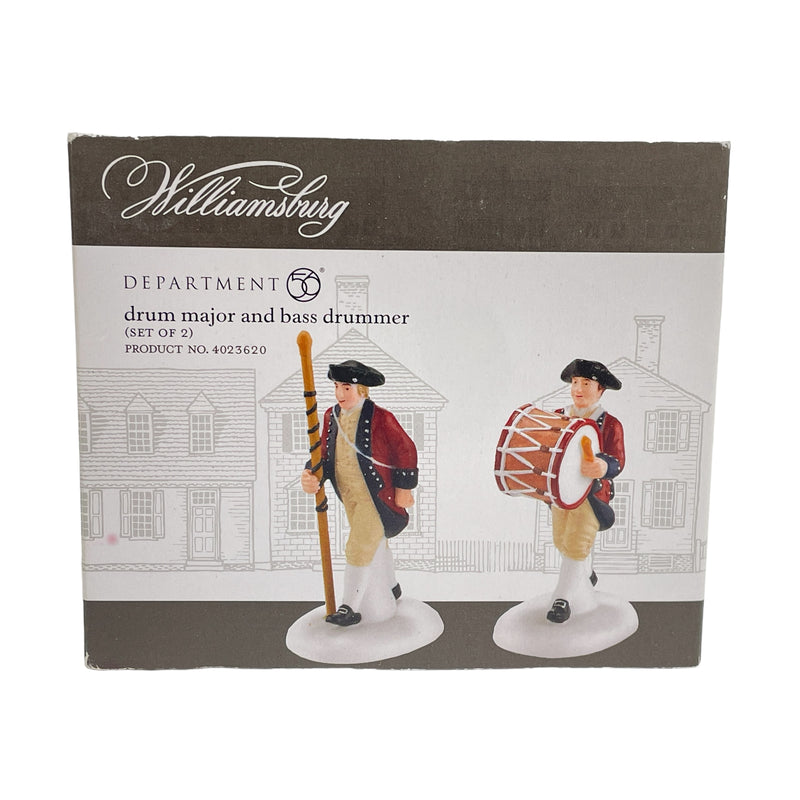 Department Dept 56 Williamsburg Drum Major Bass Drummer Figurines 4023620