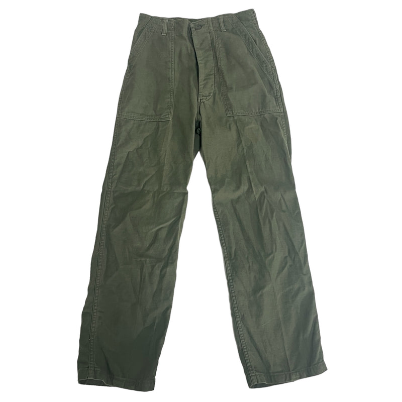 US Army Type 1 Vietnam 1970s Mens Green Sateen Utility Trousers Pants OG-107