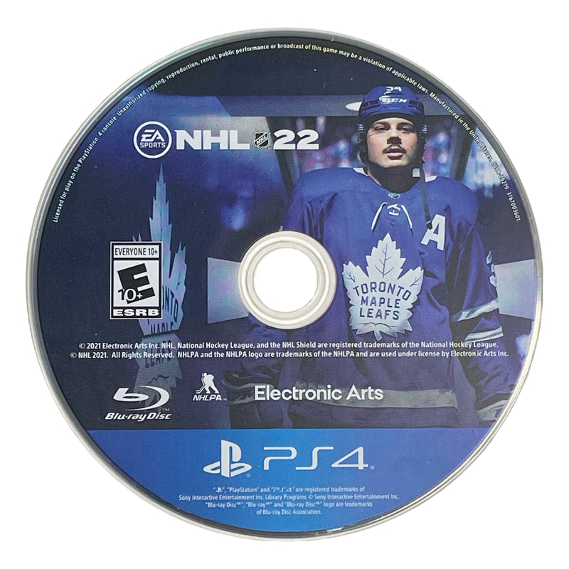 NHL 22 Sony Playstation 4 PS4 Video Game Disc