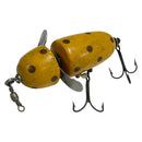 Pflueger Globe Vintage Yellow Gold Polka Dots 2.75" Wood Fishing Lure