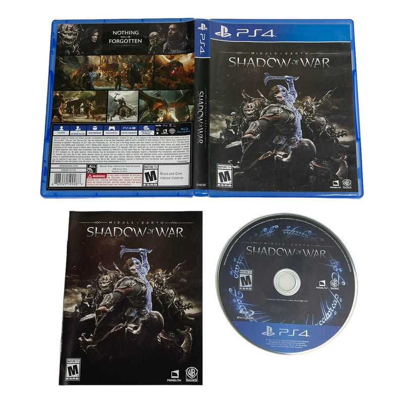 Middle Earth Shadow of War Sony Plasystation 4 PS4 Video Game