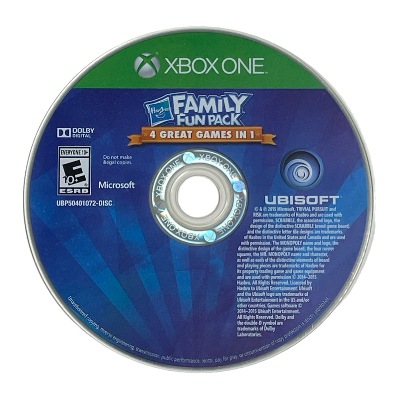 Hasbro Family Fun Pack 4 Great Games In 1 Microsoft Xbox One Video Game Disc