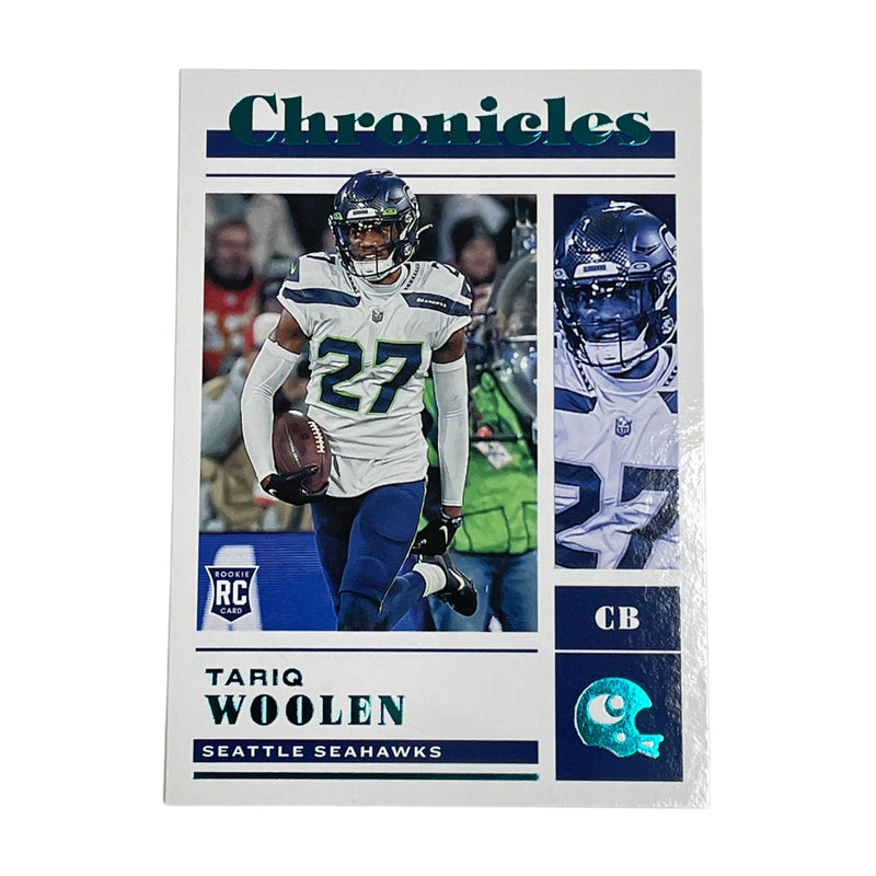 Tariq Woolen Seattle Seahawks 2022 Panini Chronicles Teal Football Card