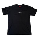 Supreme Mens Script Signature S/S Cursive Logo Black T-Shirt