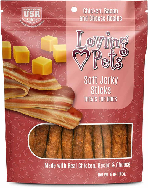 Loving Pets Chicken Soft Jerky Dog Treats 6 oz Bag