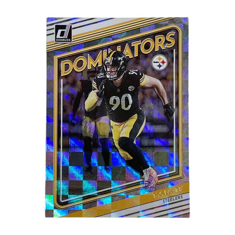 TJ Watt Pittsburgh Steelers 2022 Panini Donruss Dominators Football Card