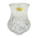Block Mouth Blown Hand Cut 24% Lead Crystal Poland Hurricane 12" Candle Holder