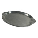 Wilton Armetale Seashell Shell Handles Pewter Metal Oval 17x11" Serving Tray