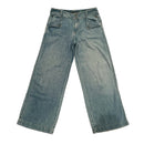 Lauren Jeans CO. Womens 2 Button Zip Front Wide Leg Jeans