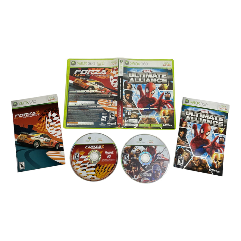 Marvel Ultimate Alliance & Forza 2 Motorsport Microsoft Xbox 360 Video Game