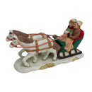 Lefton 1991 Christmas Village Couple Horse Drawn Sleigh Ride Figurine 00216