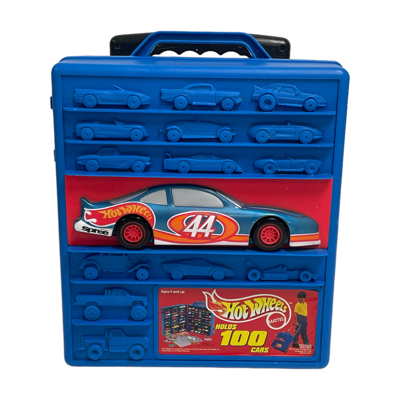 Hot Wheel 1997 Mattel Tara Toys Blue 100 Car Rolling Carry Case w/ Play-Mat