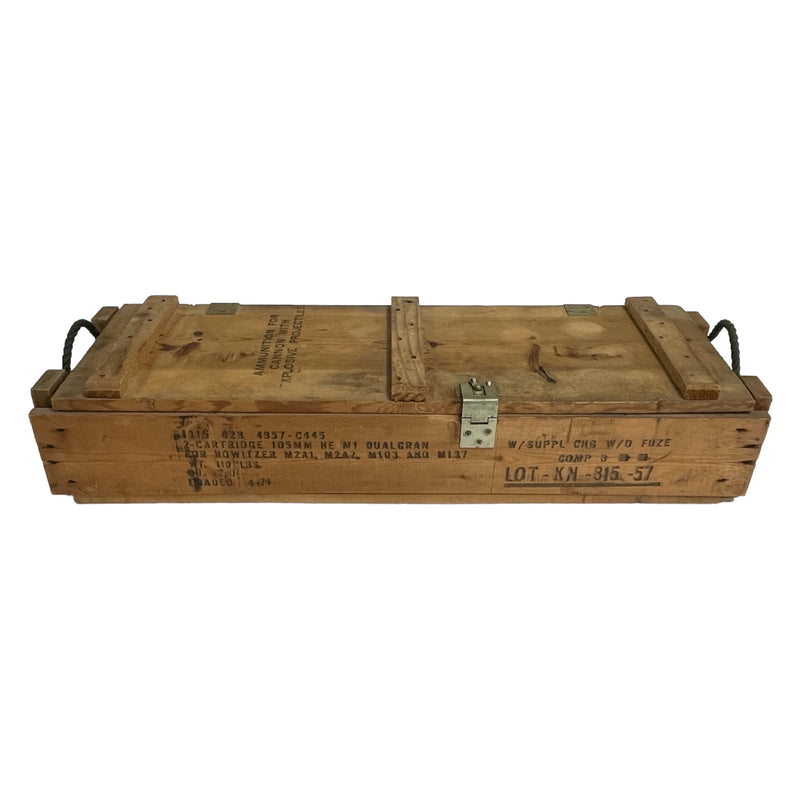 Military Wooden Ammunition Ammo For Cannon With Explosive Projectiles Crate