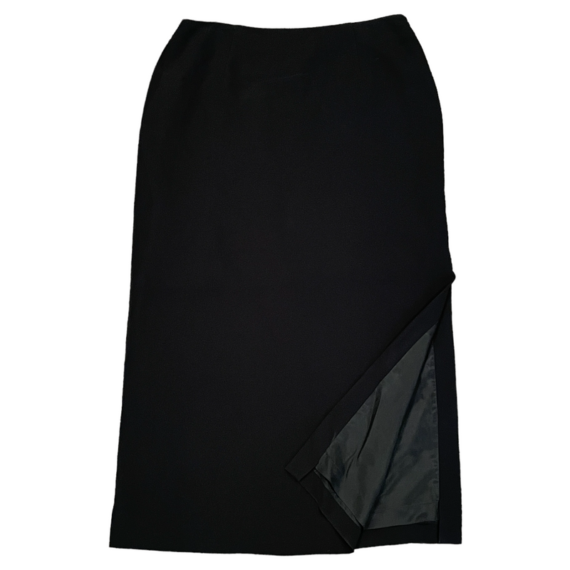Jones New York Womens Side Zip & Slit Black 36" Long Skirt RN 54050