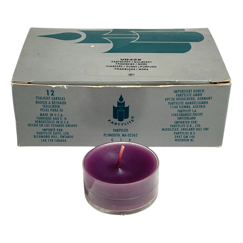 (12) PartyLite Raspberry/Mulberry Tealight Candles V0428