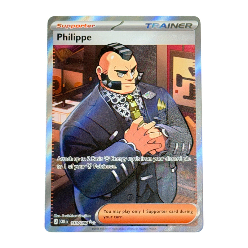Philippe 2026 Pokemon Chaos Rising Ultra Rare Trainer Card 110/086