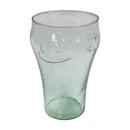 (4) Coca-Cola Coke Green Tint Pebbled Glass 32 oz Tumblers