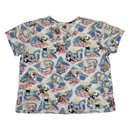 Looney Tunes Bugs Bunny Tweety Bird Taz Sylvester Cat Doctor Nurse Scrubs Top