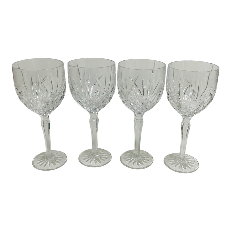 (4) Waterford Marquis Brookside Crystal 12 oz 8.5" Wine Glasses