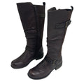 Earth Origins Penelope Leather Zip Up Flex Wide Calf Tall Riding Boots