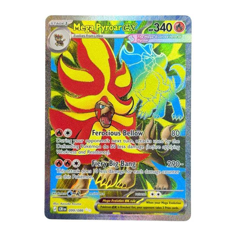 Mega Pyroar ex 2026 Pokemon Chaos Rising Ultra Rare Card 099/086