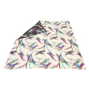 Vintage 1980s-90s Paint Stroke Reversible Black White Queen Bed Comforter