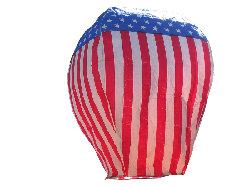 Big Fireworks American Flag Nonhazardous Sky Lantern