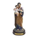 Religious Art Saint St. Joseph Holding Jesus & Flowers 8" Statue