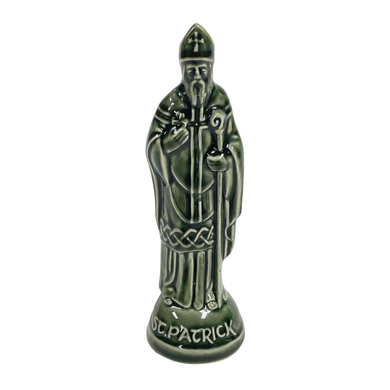 Knock Pottery Ireland Saint St Patrick Green Ceramic Glazed 6" Statue Figurine