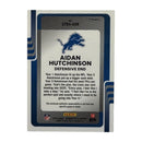 Aidan Hutchinson 2025 Donruss Threads Optic Blue Hyper Prizm Patch Football Card DTBH-AHN