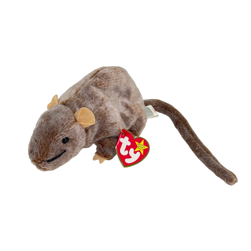 TY Beanie Babies Tiptoe The Mouse Stuffed Toy Beanbag Plush