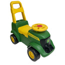 John Deere Kids Push Wheel 3 in 1 Ride-On Tractor w/ Farm Animal Figure Toys