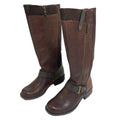 Earth Origins Portia Leather & Fabric Zip Up Flex Wide Calf Tall Riding Boots