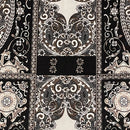 One World Womens Geometric Boho Brown Black White Stretchy Tunic Shirt