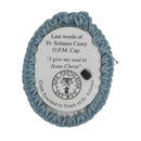 Vice Postulator Cloth Touched Tomb of Fr. Solanus Casey Last Words "I Give My Soul To Jesus Christ" Blue Relic