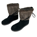 Tom's Nepal Womens Rawhide Suede Faux Fur Slip On Boots