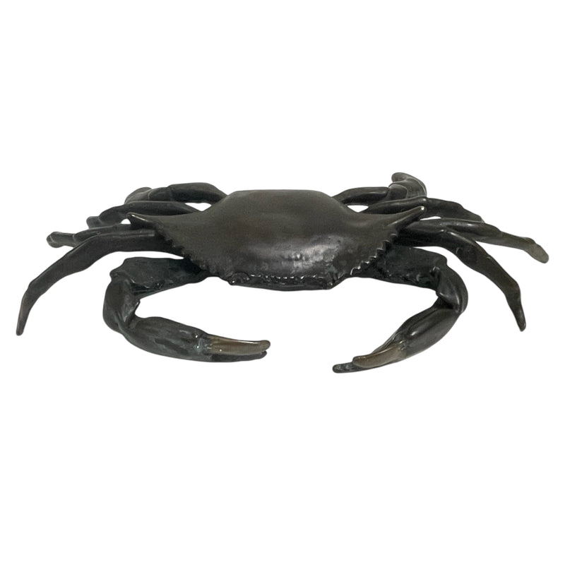 San Pacific Intl SPI 8" Wide Brass Metal Art Sculpture Crab Figurine