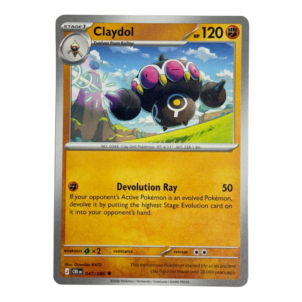 Claydol 2026 Pokemon Chaos Rising Uncommon Card 047/086