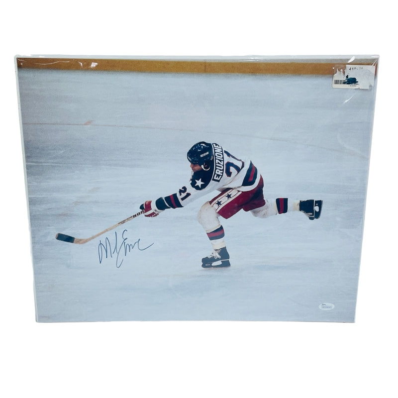 Mike Eruzione Miracle on Ice 1980 Team USA Autographed Signed Winning Goal Photo