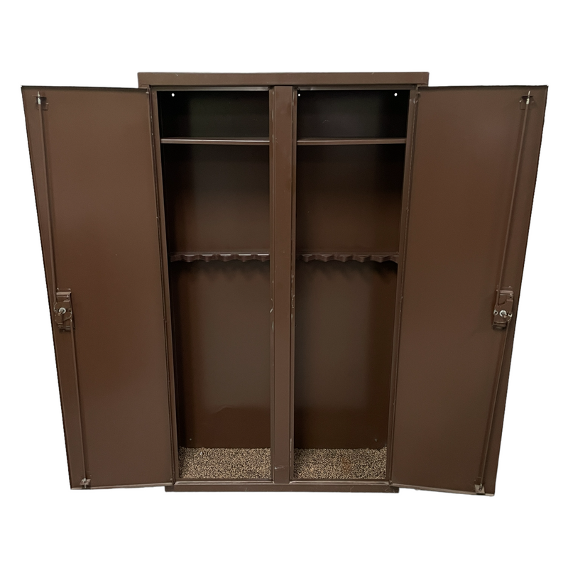 60.5" Standard Brown Metal Storage 12 Gun Cabinet