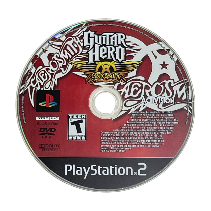 Guitar Hero Aerosmith Sony Playstation 2 PS2 Video Game Disc