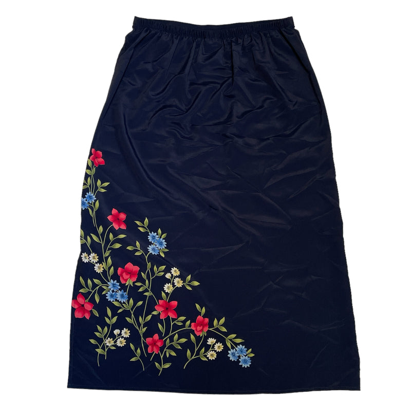 Jacyln Smith Classic Womens Blue Floral Flowers Long Maxi Skirt