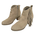 Matisse Cloey Womens Suede Fringe Zip High Heel Ankle Boots