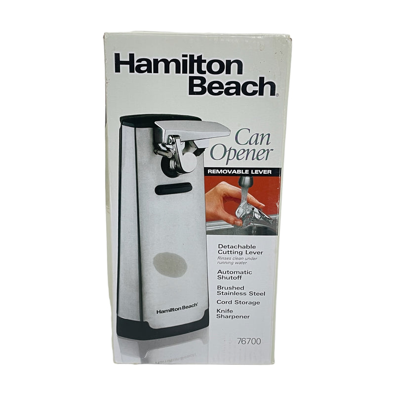 Hamilton Beach Electric Stainless Steel Removable Lever Can Opener 76700