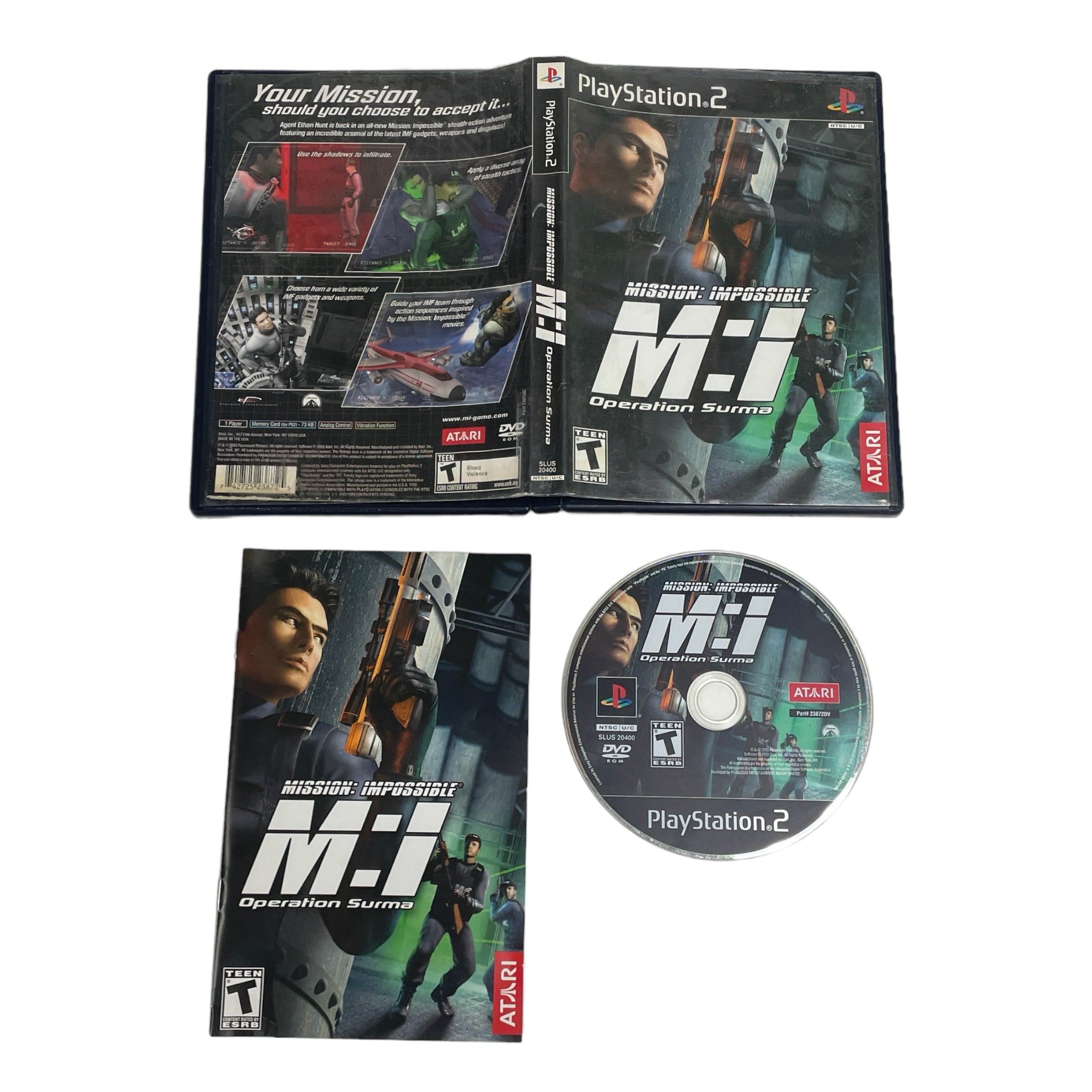 Mission Impossible M:I Operation Surma Sony Playstation 2 PS2 Video Ga