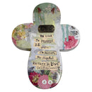 Kelly Rae Roberts Floral Flowers 12.5"x9.5" Love Cross