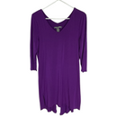 Kate & Mallory Womens Slit Back Layered Stretch Hi Low Blouse Tunic Top