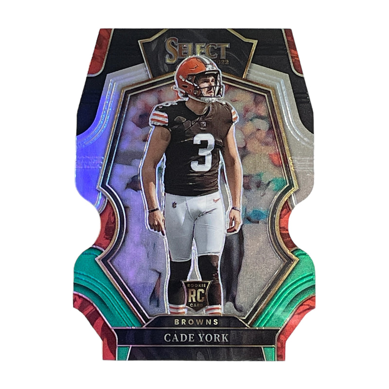 Cade York Cleveland Browns 2022 Panini Select Black Green Die Cut Card