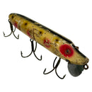 Heddon Vamp Dowagiac Glass Eyes Strawberry Spot Wood 4.5" Fishing Lure 7500